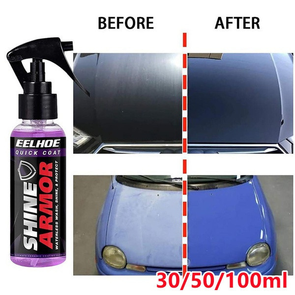 30/50/100ml Shine Armor Ceramic Car Wash Fortify Quick Coat Polish Sealer  Spray Car Nano Ceramic Coating Polishing Spraying Wax